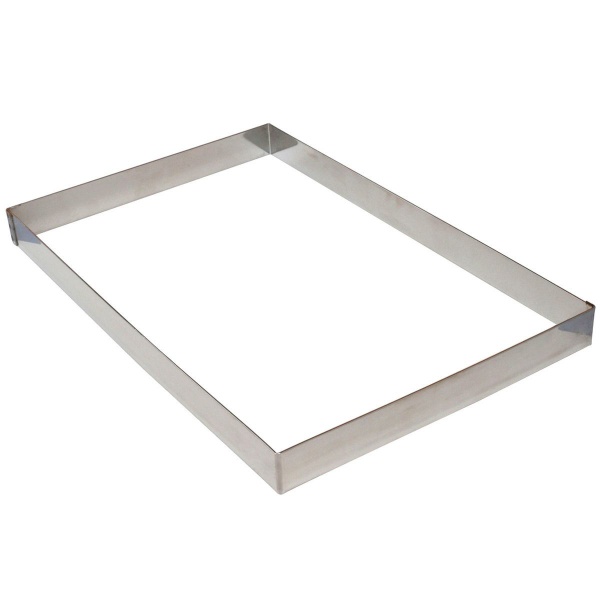 Rectangle en inox 36 cm x 26 cm