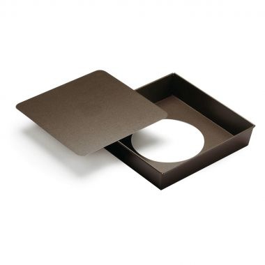 Moule � manqu� carr� 22 cm fond amovible