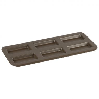 Moule 6 financiers anti-adh�sif