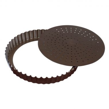 Moule à tarte perforé 30 cm fond amovible