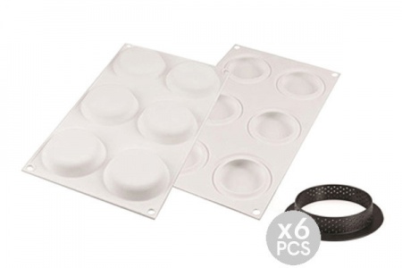 Kit Tarte Ring moule silicone + cercles à tarte