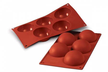 Moule demi-sphère en silicone 8 cm