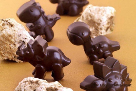 Moule à chocolat en silicone dinosaure