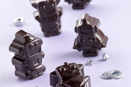 Moule à chocolat en silicone robots