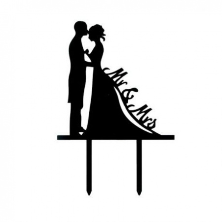 Cake topper mariage Mr et Mrs