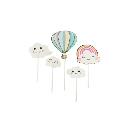 Cake toppers nuages x5