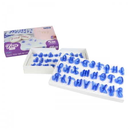 Tampons embosseurs lettres alphabet x 52, collection 1