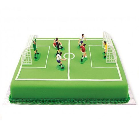 Kit de d�cor terrain football, figurines et buts