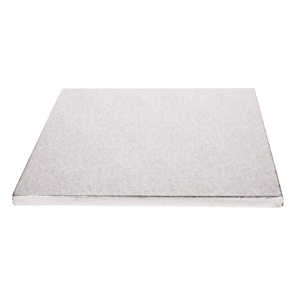 Cake drum carr� 40 cm argent