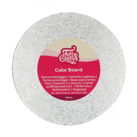 Cake board rond 17,5 cm argent