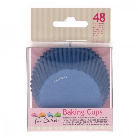 Caissettes à cupcake bleu x48