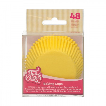 Caissettes à cupcake jaune x48