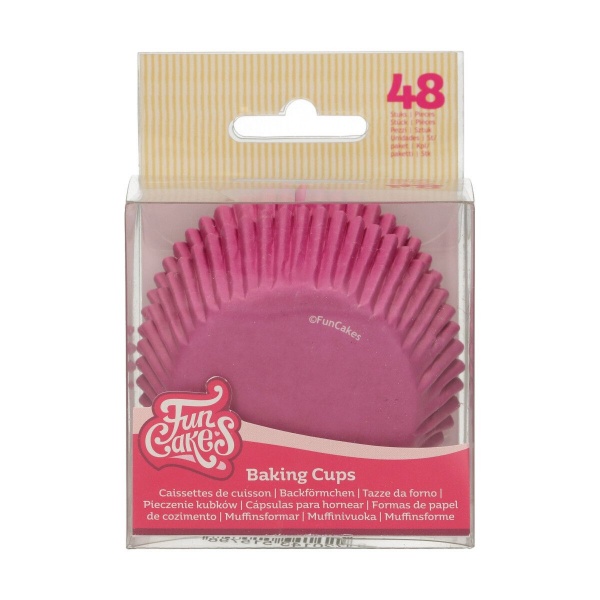 Caissettes � cupcake rose x48