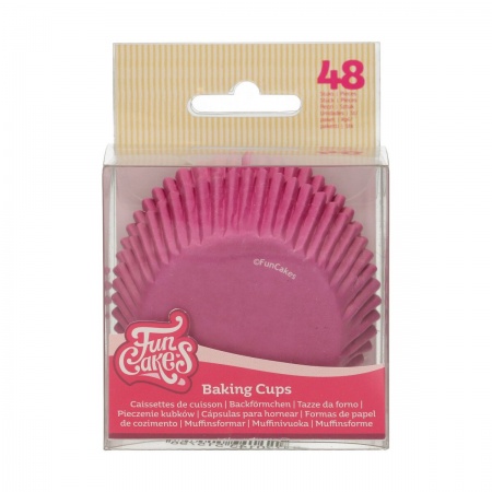 Caissettes à cupcake rose foncé x48
