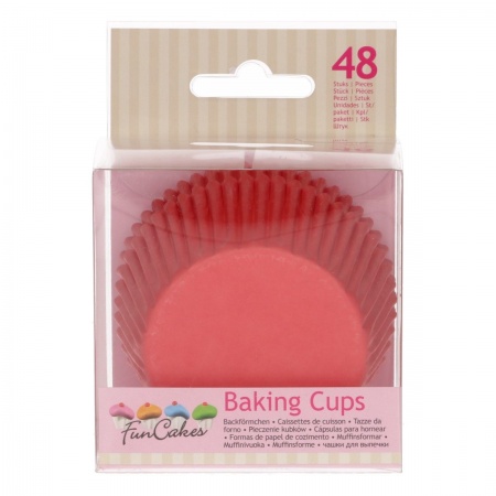 Caissettes à cupcake rouge x48