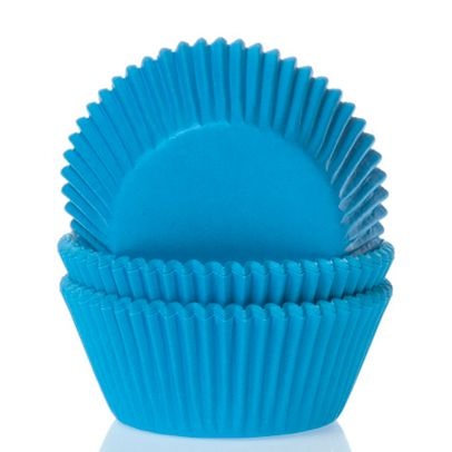 100 caissettes cupcakes et muffins bleu canard - Caissette à Cup