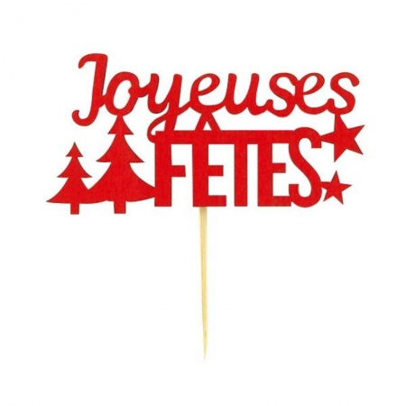 Décoration de Noël Joyeuses Fêtes rouge