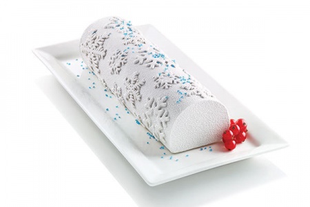 Moule à bûche flocons en silicone Frozen