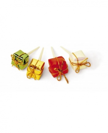 Paquet cadeaux sur pique x4