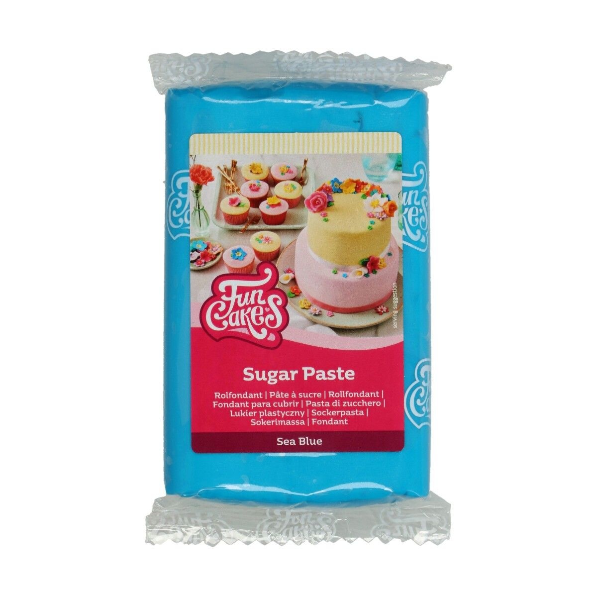 Pâte à sucre bleu mer 250 g