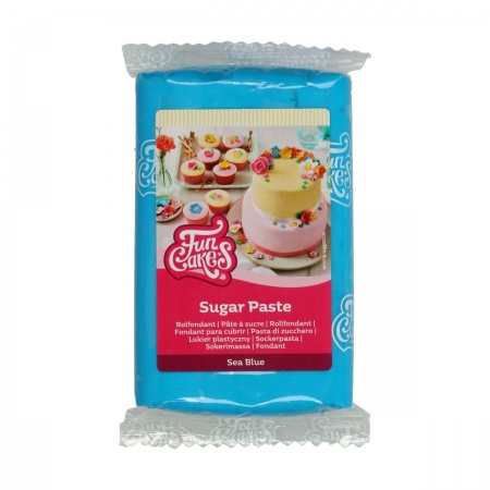 Pâte à sucre bleu mer 250 g