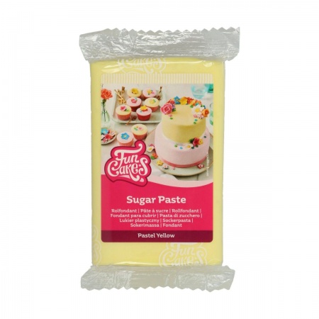 Pâte à sucre jaune pastel 250 g