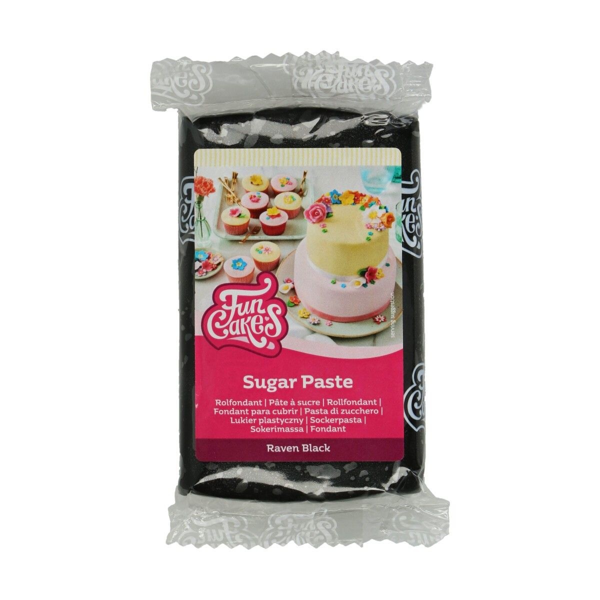 Pâte à sucre FunCakes - Noir - 250 g - Pâte à sucre