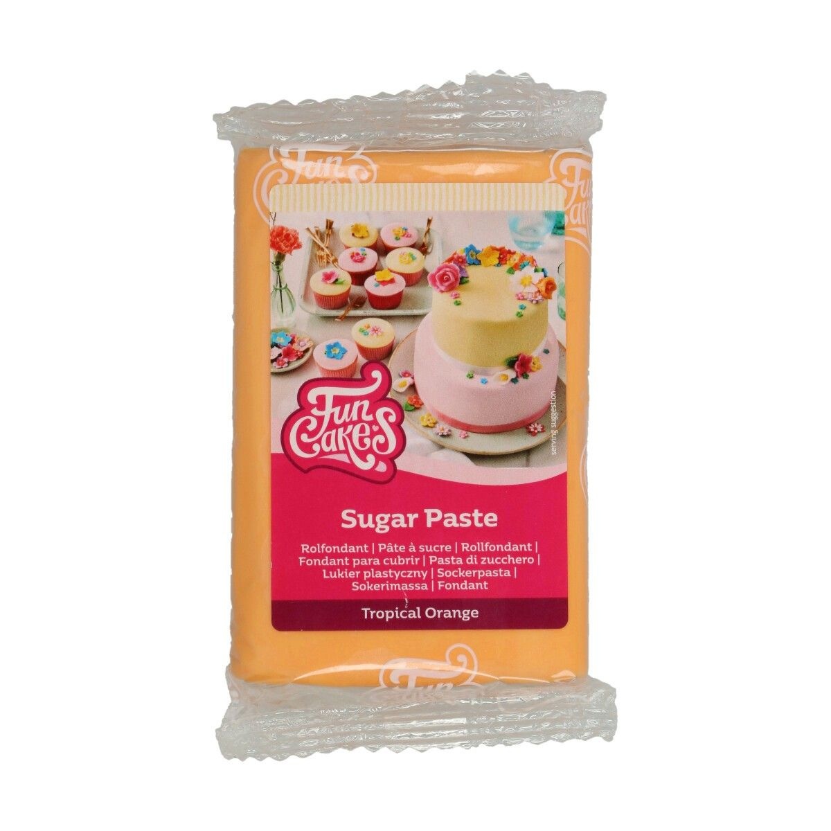 Pâte à sucre orange tropical 250 g