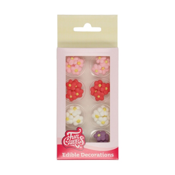 Petite fleur multicolore en sucre x 32