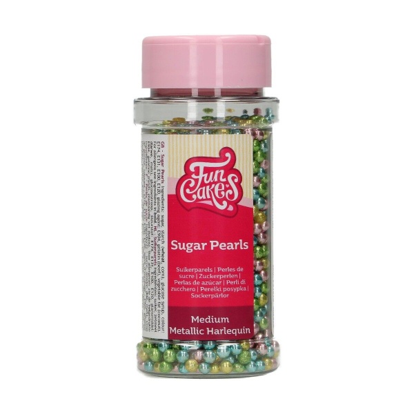 Perle multicolore m�talique en sucre