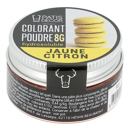 Colorant en poudre jaune 8 g