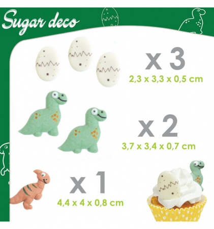 Décor en sucre dinosaures