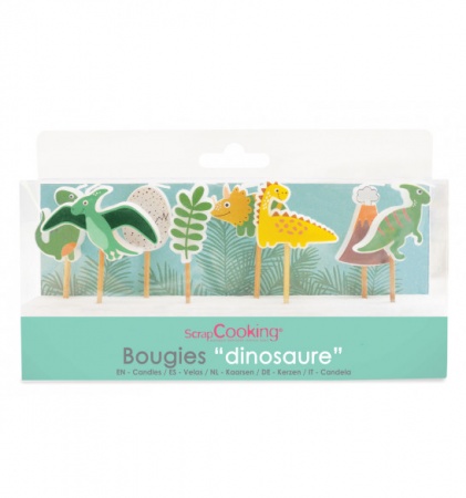 Bougie dinosaure x8