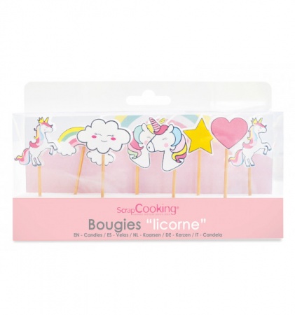 Bougie licorne x8