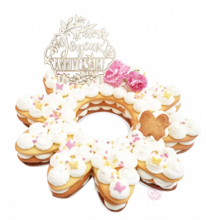 Cake topper Joyeux Anniversaire en bois