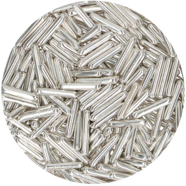 B�tonnet en sucre argent m�talique 70 g