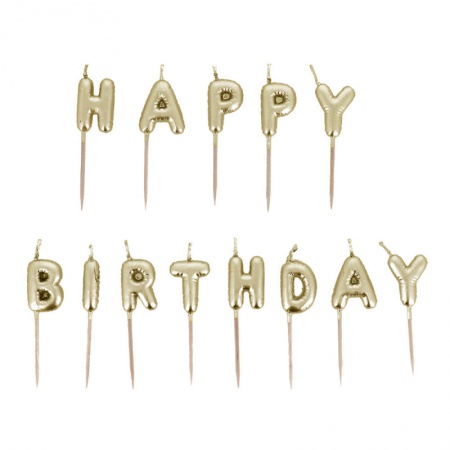 Bougie lettres Happy Birthday x13