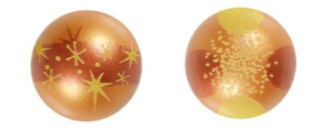 Boule en chocolat blanc x 2 dor&eacute;es