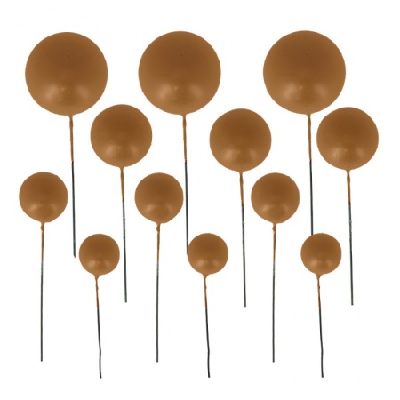 Boules dorées à piquer x12