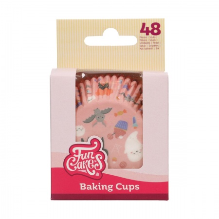 Caissettes à cupcakes Halloween rose
