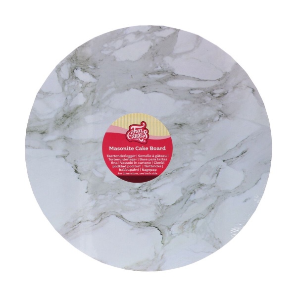 Cake board �pais rond 30 effet marbre