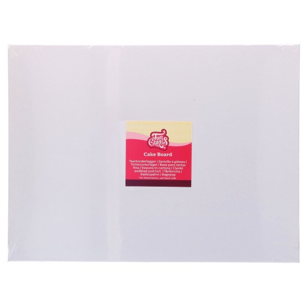 Cake board rectangle 40 cm sur 30 cm blanc