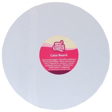 Cake board rond 22,5 cm blanc