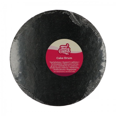 Cake drum rond 25 cm noir