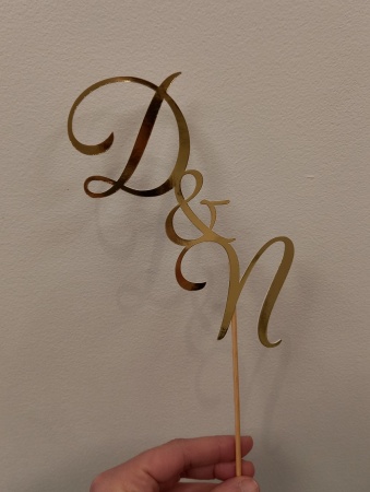 Cake topper personnalisé 2 lettres