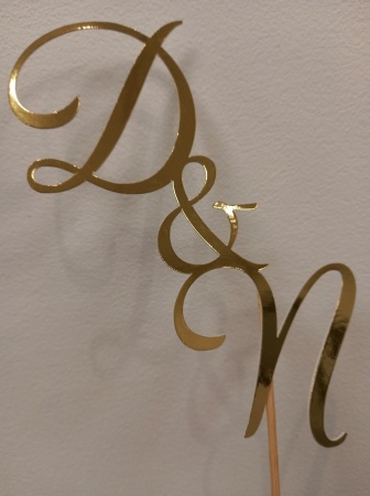Cake topper personnalisé 2 lettres