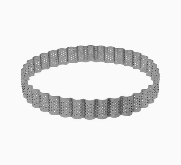 Cercle � tarte perfor� cannel� 20 cm