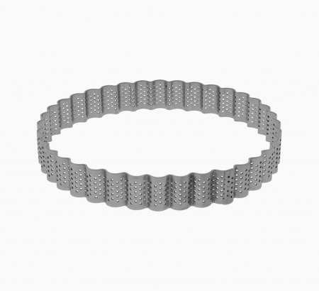 Cercle &agrave; tarte perfor&eacute; cannel&eacute; 20 cm