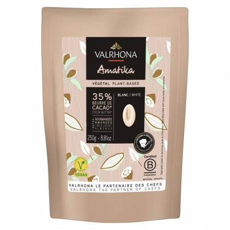 Chocolat blanc v&eacute;g&eacute;tal Amatika 250g