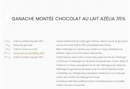 Chocolat lait Azélia